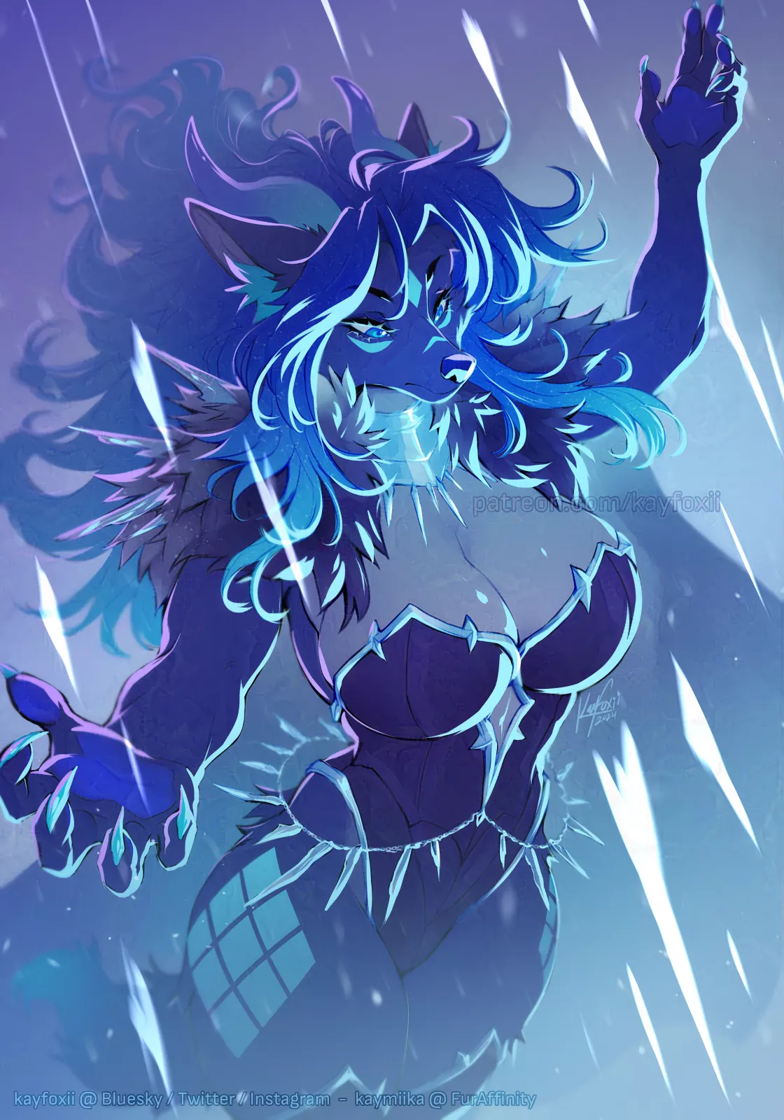 A Storm of Ice - Comm for Iceboundeart (by Kayfoxii)