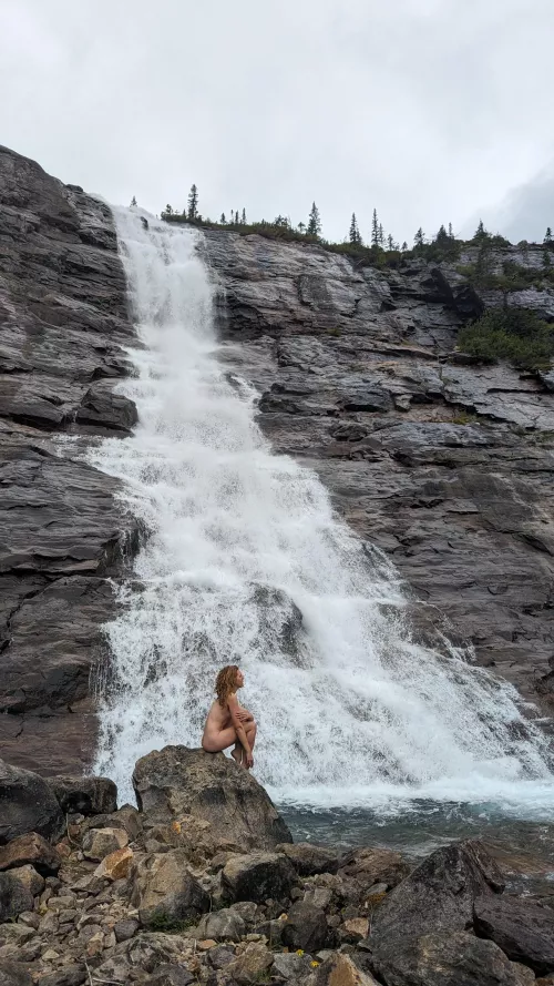 Came across this beautiful waterfall during an overnight hike! 