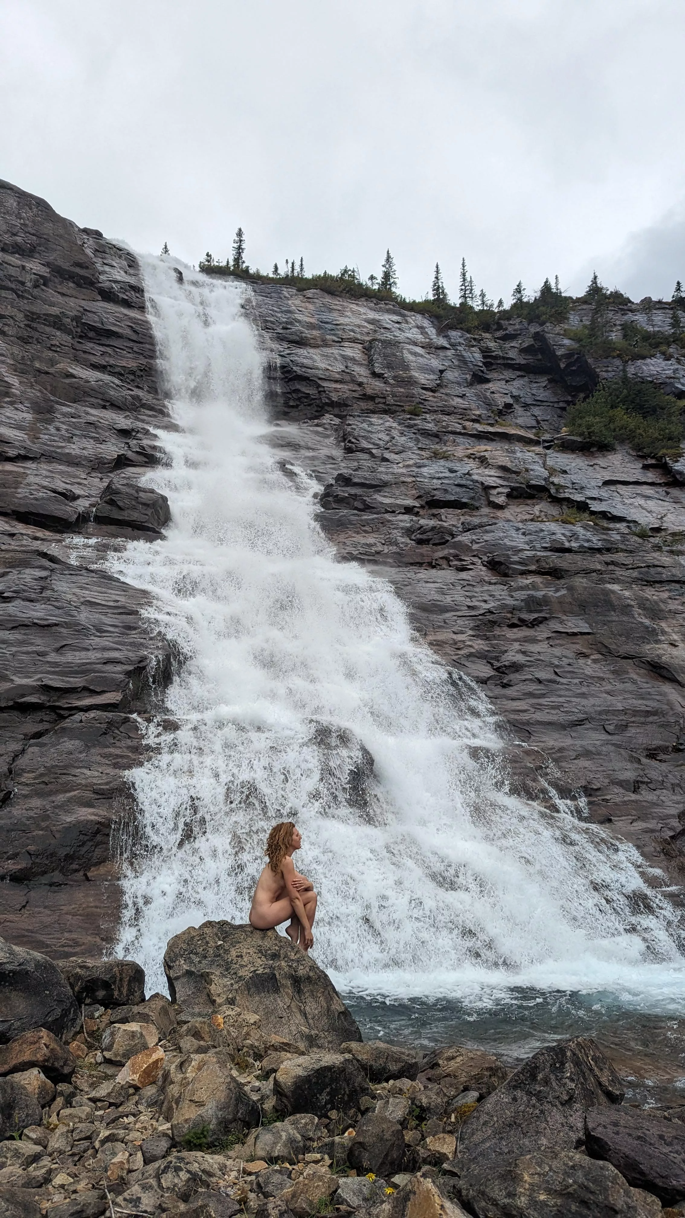 Came across this beautiful waterfall during an overnight hike! 