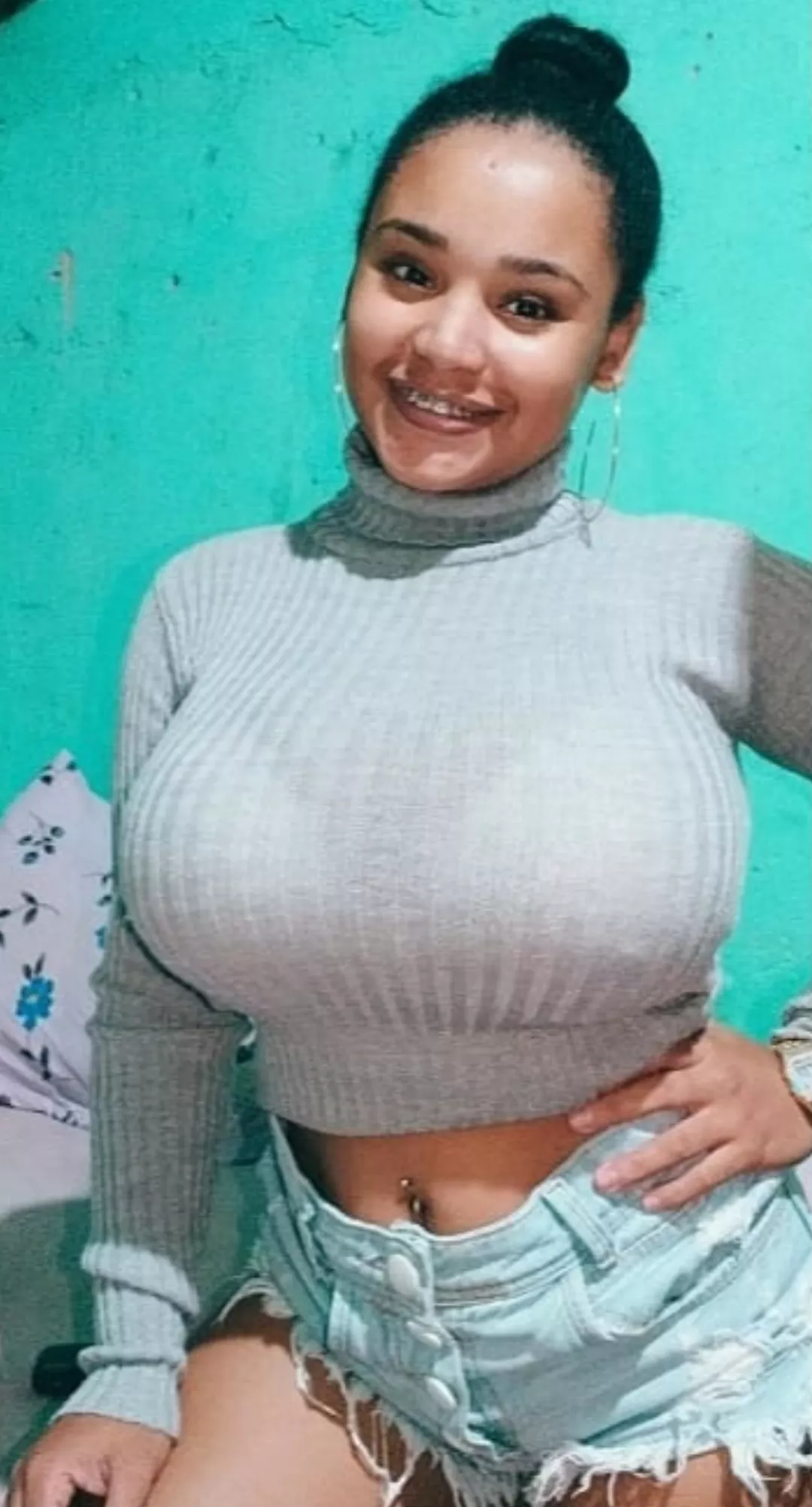 Even turtleneck can't hide 