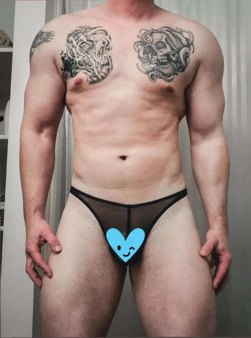 Full mesh thong.