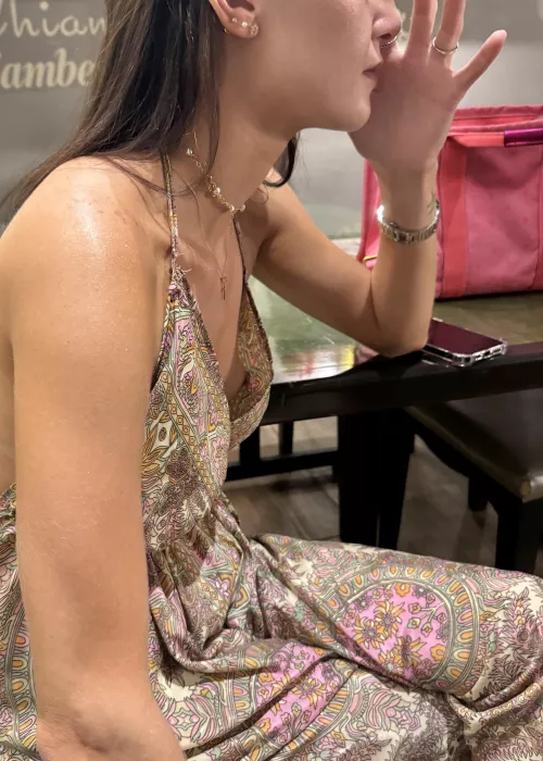 It feels a lot better without bra 