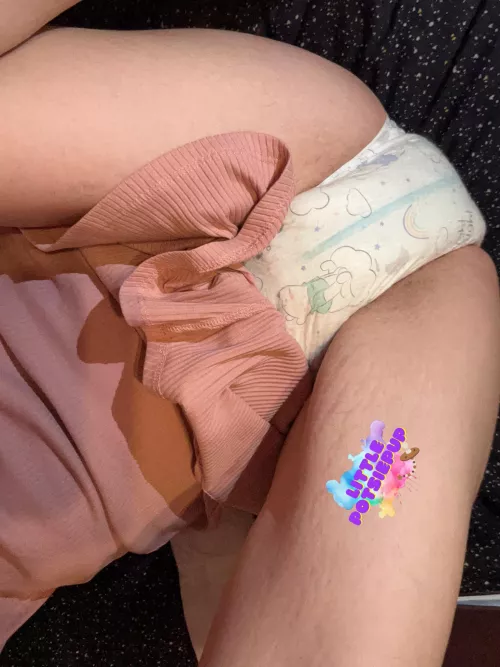 Pink dress and a wet diaper 