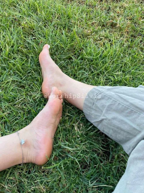 if you see me in the park don't hide it, i love to see that you love my feet and worship them.