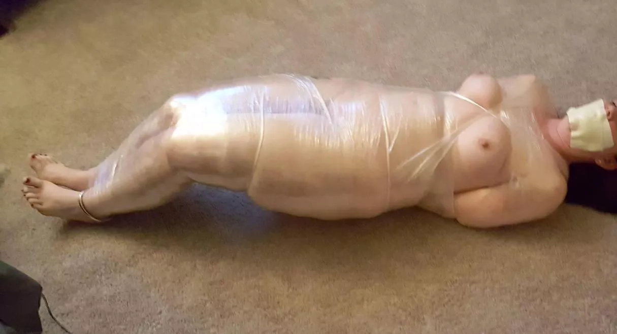 Wrapped in clingfilm