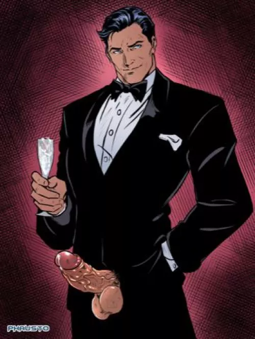 You run into Bruce Wayne at his party and he takes you to a different room away from everyone.  You getting on your knees? (phausto)