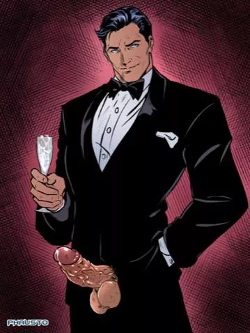You run into Bruce Wayne at his party and he takes you to a different room away from everyone.  You getting on your knees? (phausto)