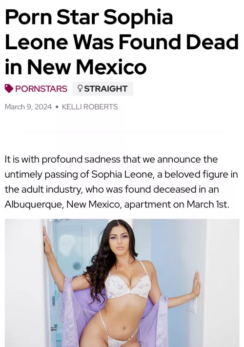 [fleshbot] Porn Star Sophia Leone Was Found Dead in New Mexico