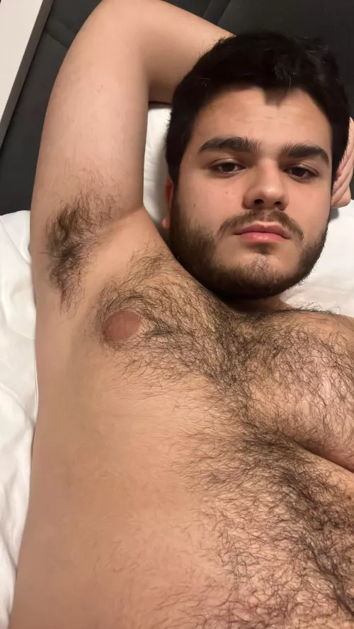 Get closer if you want to smell a real man sweaty pit