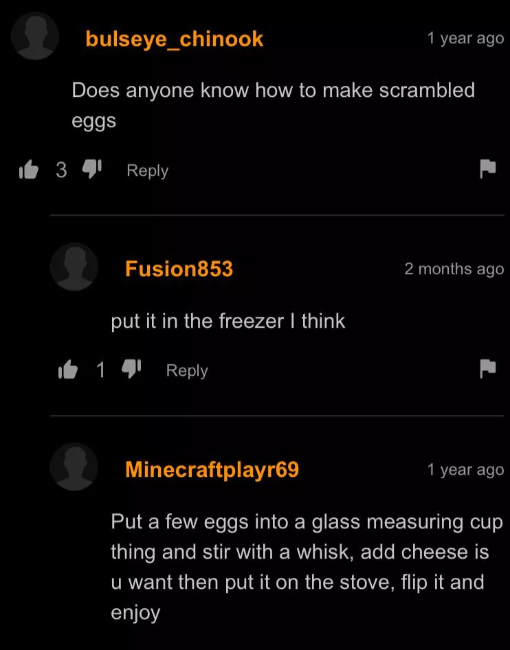 Hang on let me go put my eggs in the freezer rq