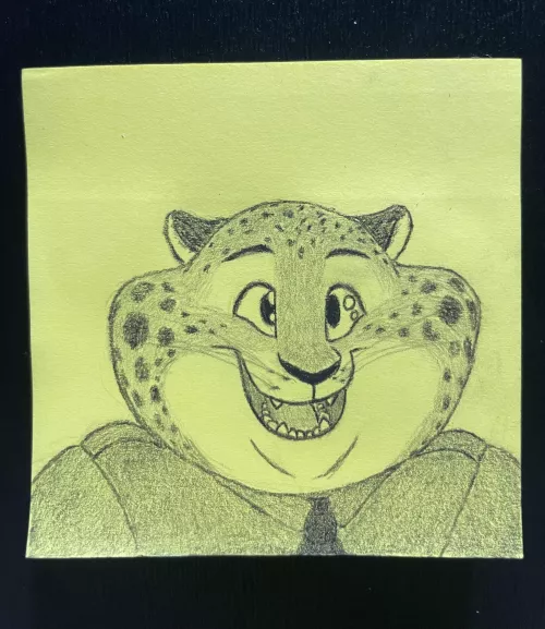 Here's Clawhauser on a post-it c;