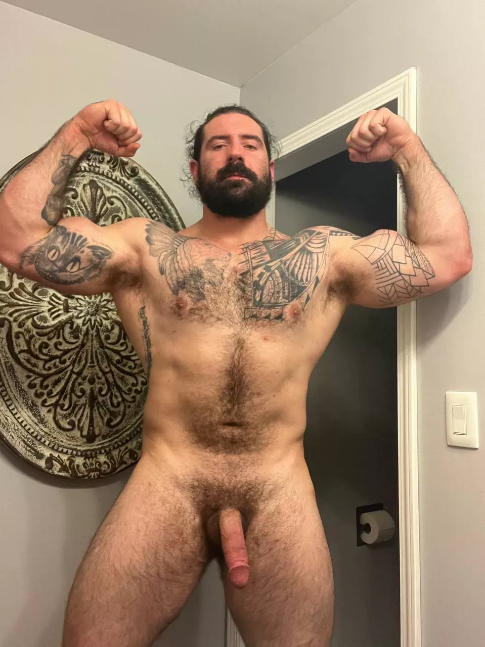 There is a hairy man with a hard and very mobile cock waiting for you right now.