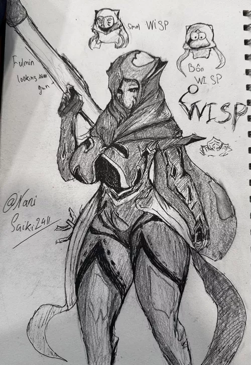 A traditional Wisp drawing(Art by me,not too revealing)