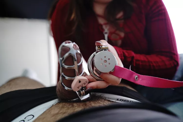 Every time I show the flat cage, you get a hard. What does that mean? That you get excited about going back to it? Or do you get a hard so you don't go back to it? You will come back, whether you want to or not is my decision [domme]