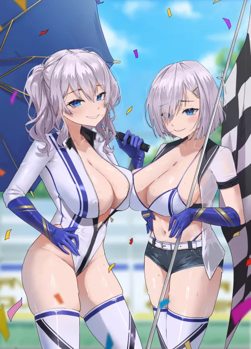 Race Queen Kashima and Hamakaze