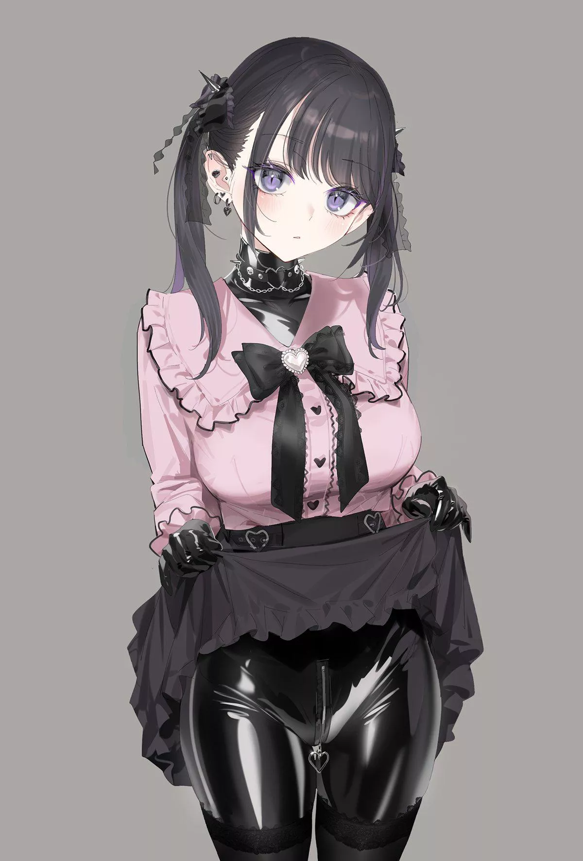 Rubber Underneath her Jirai Kei Outfit [Original]