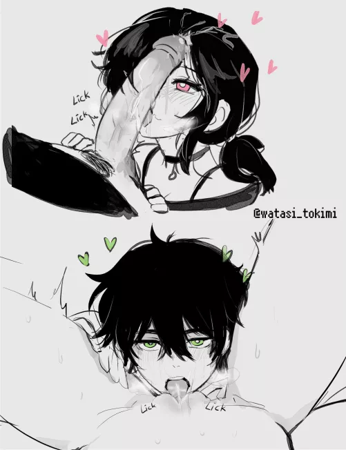 Taking turns to lick