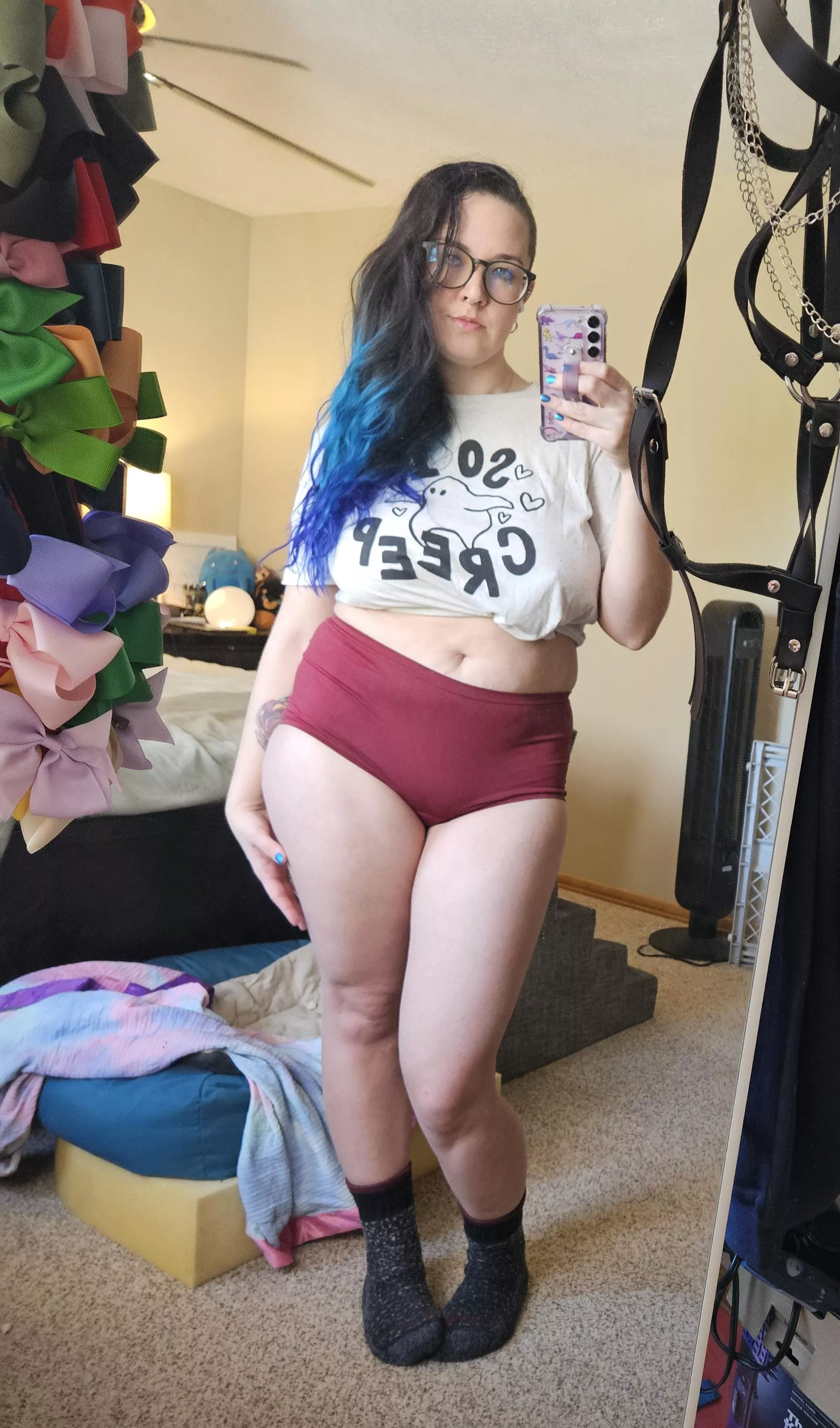 These are my thighs. There are many like them, but these are mine.