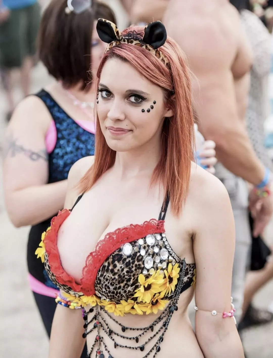 Busty Redhead Rave Girl