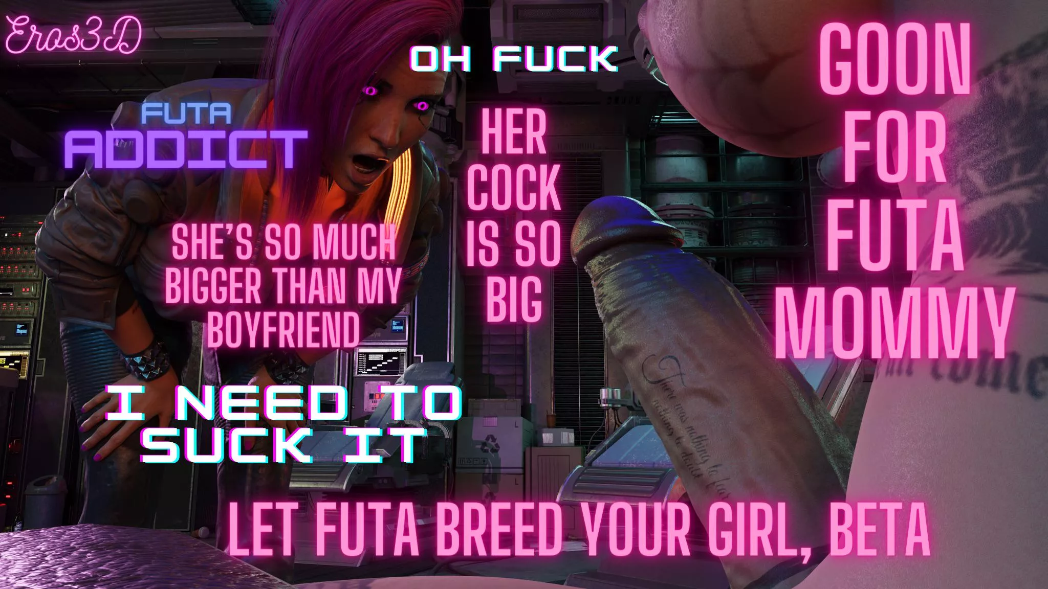 Your girlfriend sees her futa cock