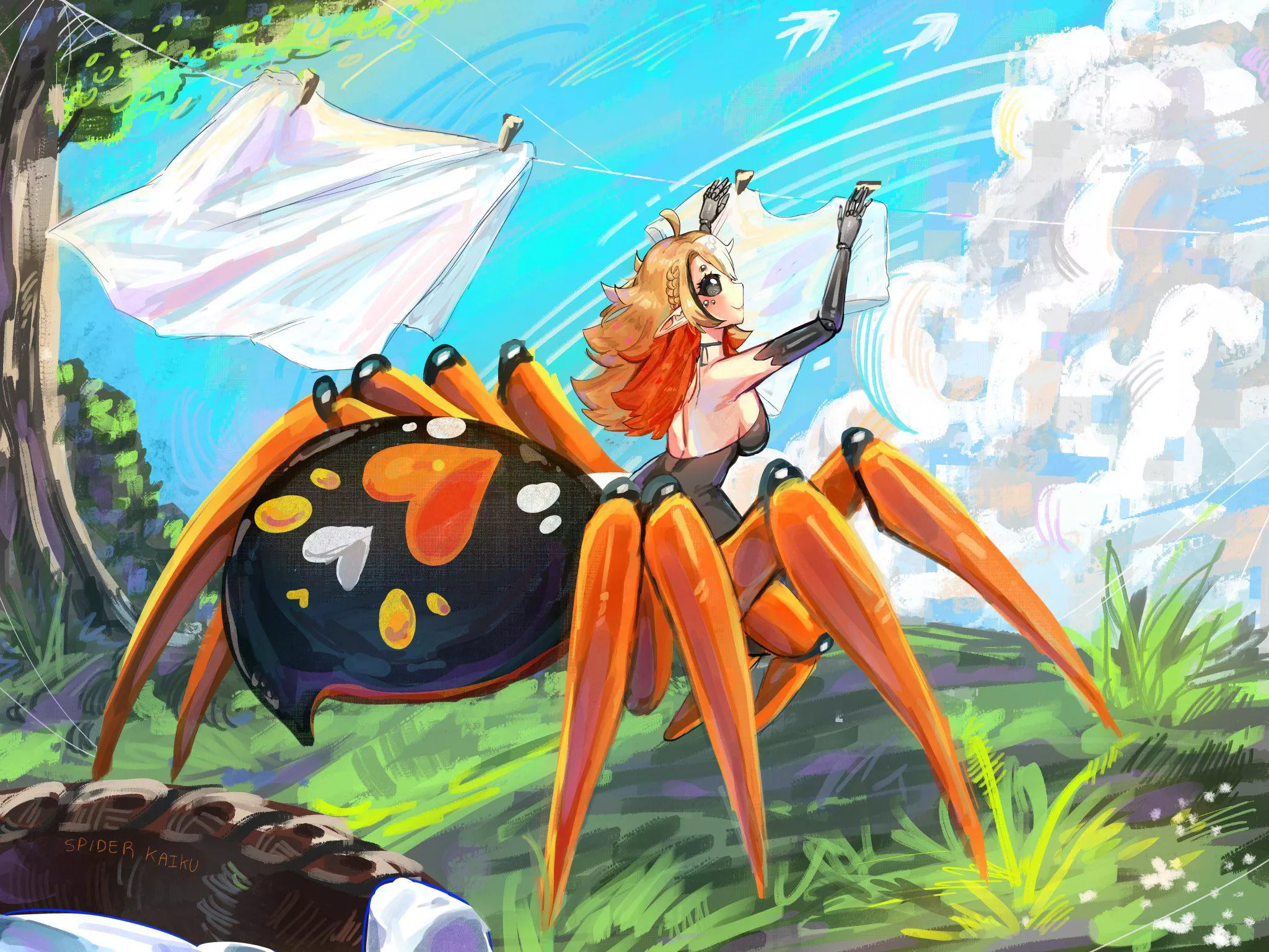 Beautiful summer day with your spider wife