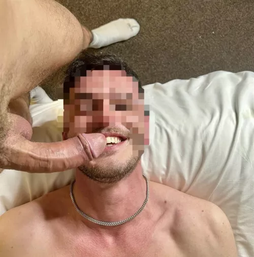 Here’s me sucking cock for the first time then swallowing my buddy’s full thick load