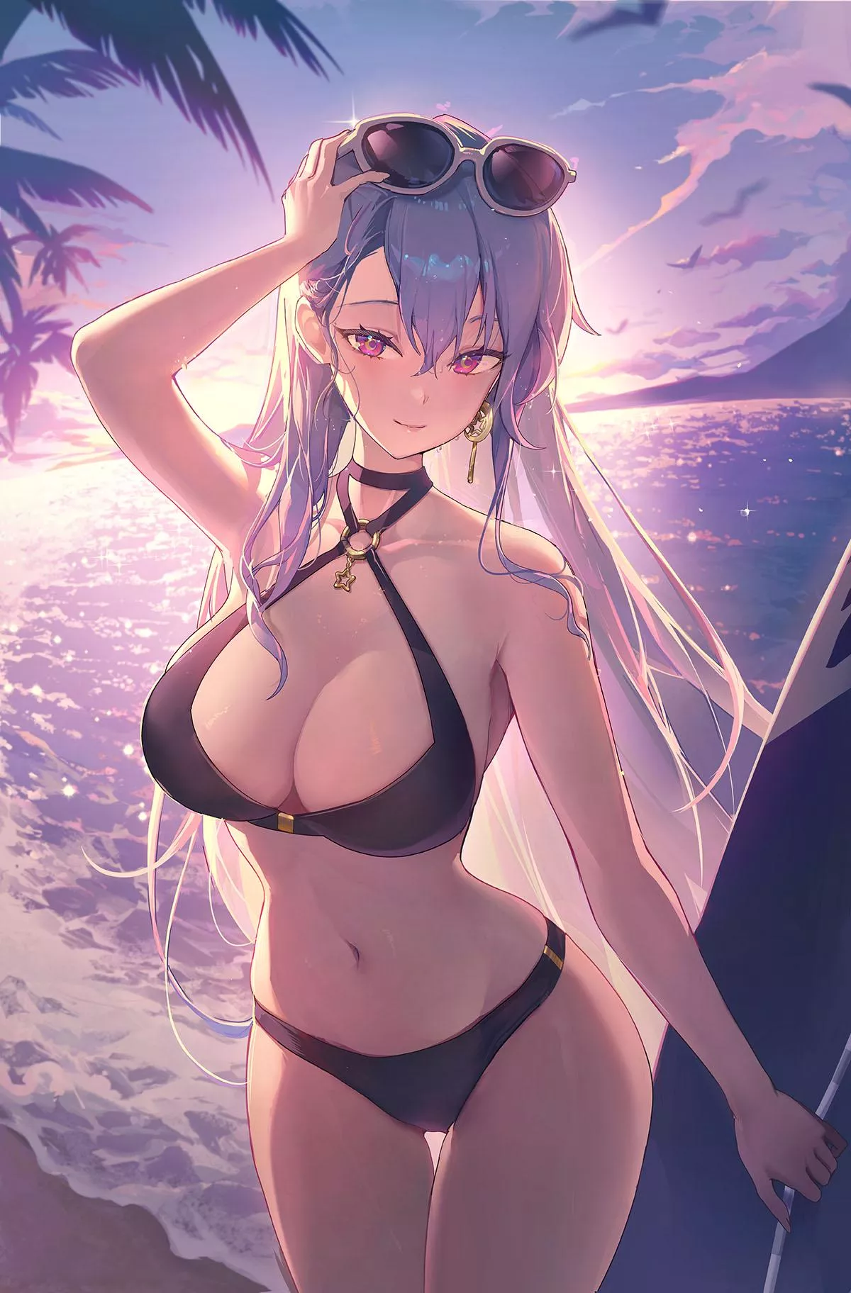 Luna at the beach [Artist's Original]