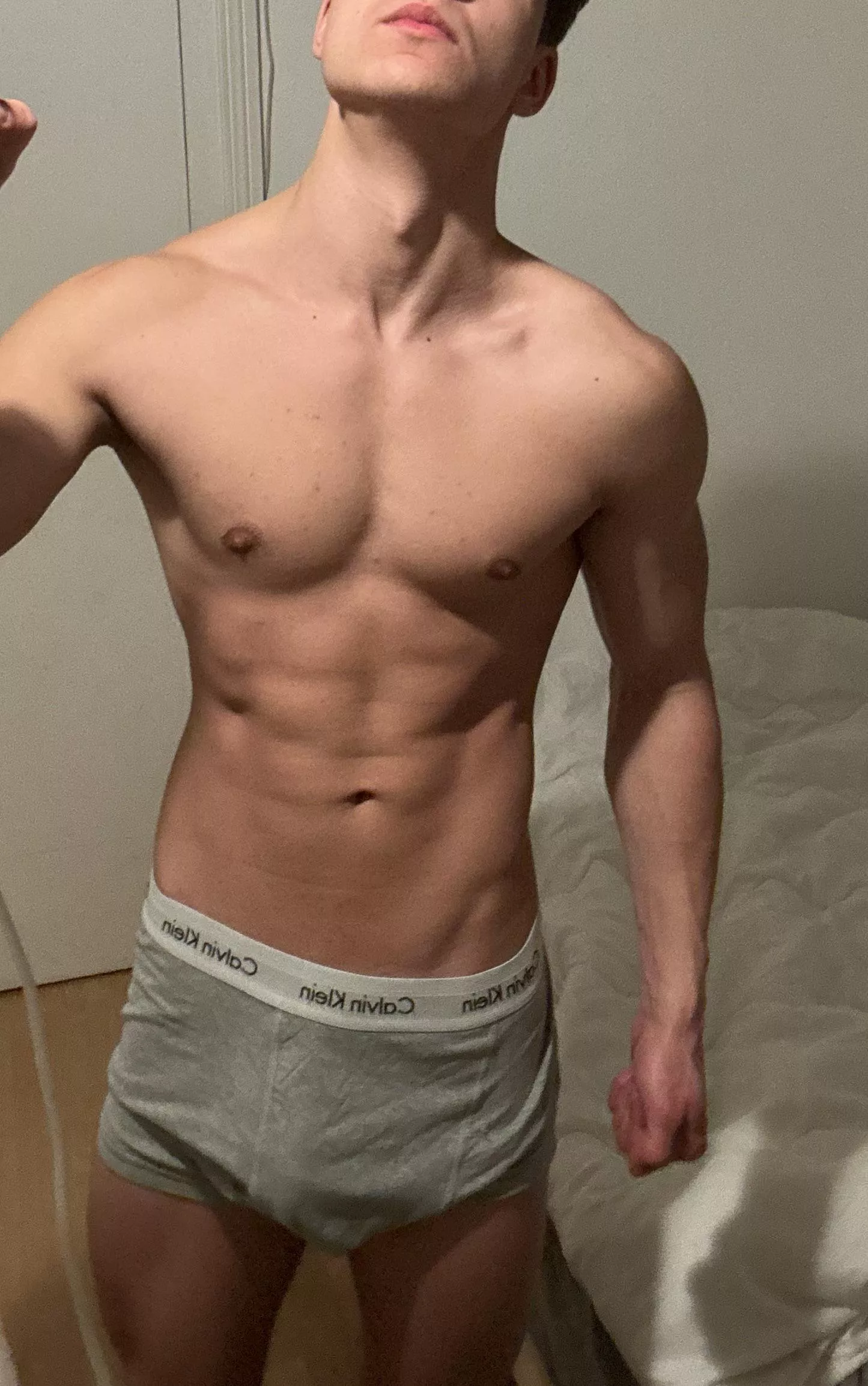 (19)Would you take them off me?