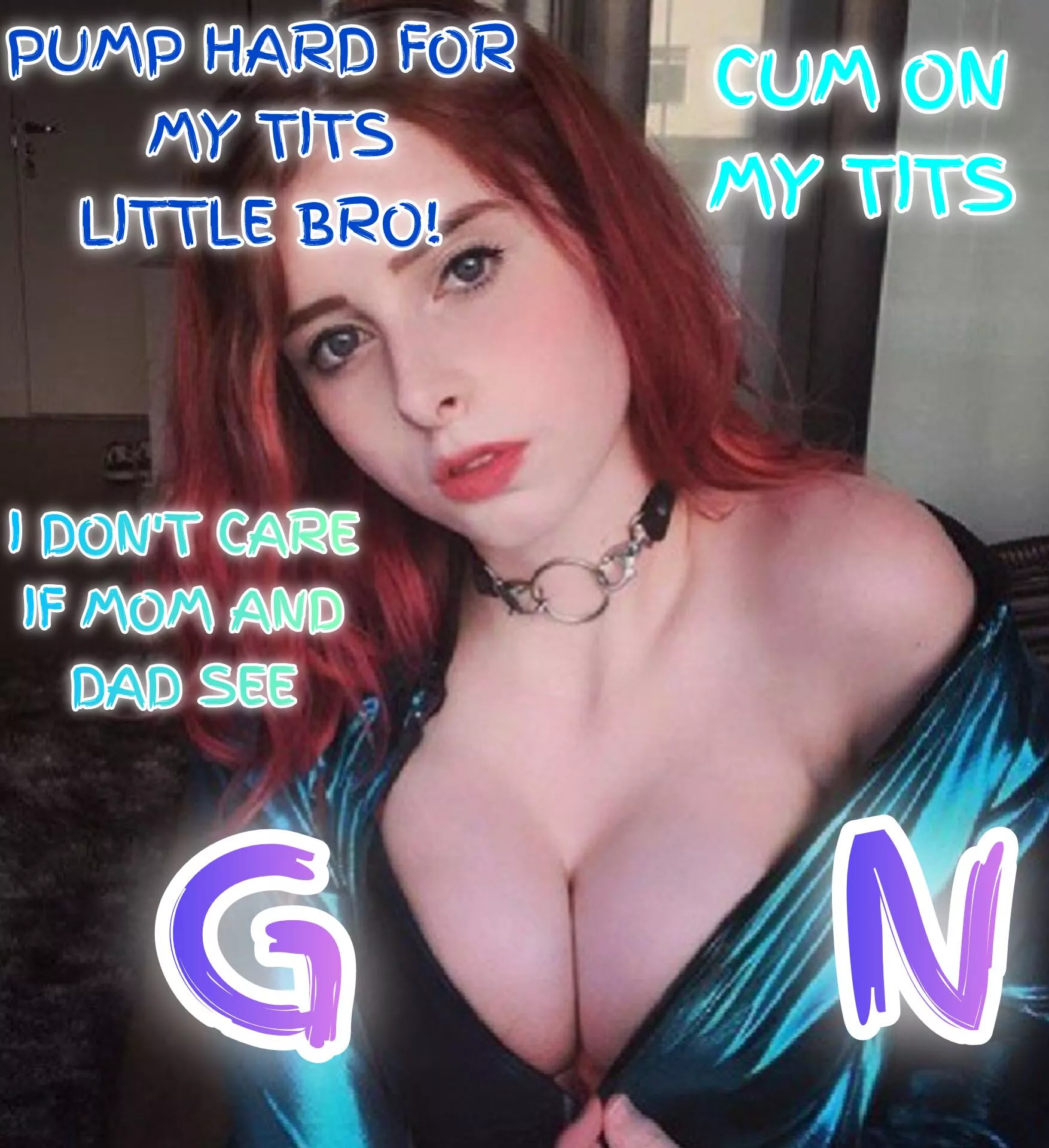 Cum on your sister's tits