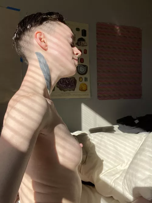 nipple so prominent, it gets its own shadow