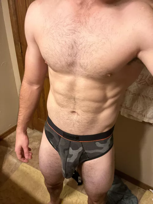 Post gym in my briefs😉