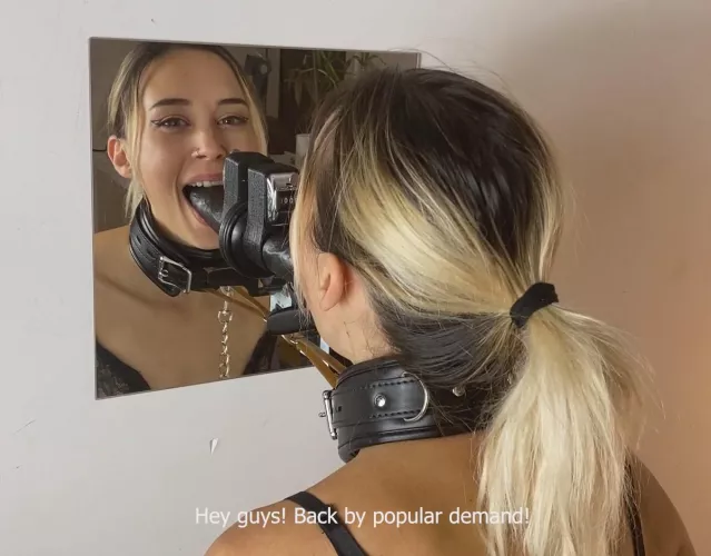 Smiling through my throat training session