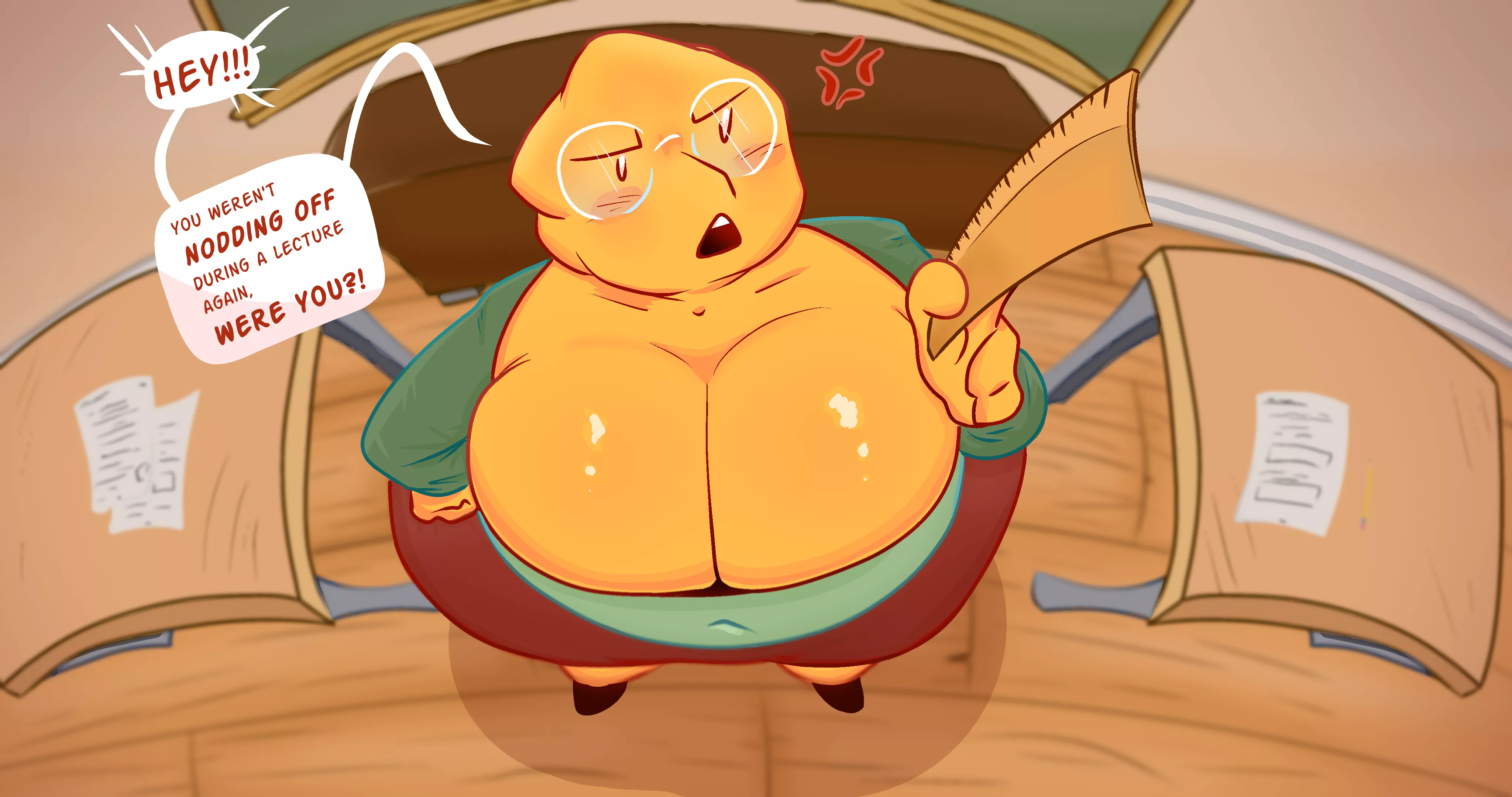 [Alphys] getting distracted in class (vyralewd)