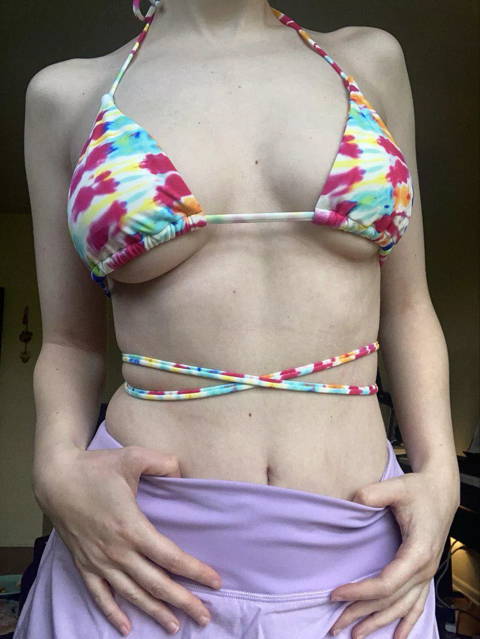 Chose this to wear in hottub spending time with his parents.