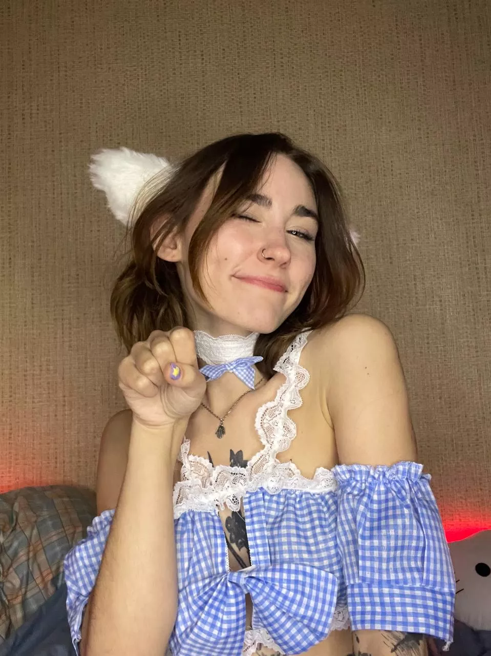 fun fact, if you don't feed your cat cream, she'll get mad at you. you won't forget to feed her, will you