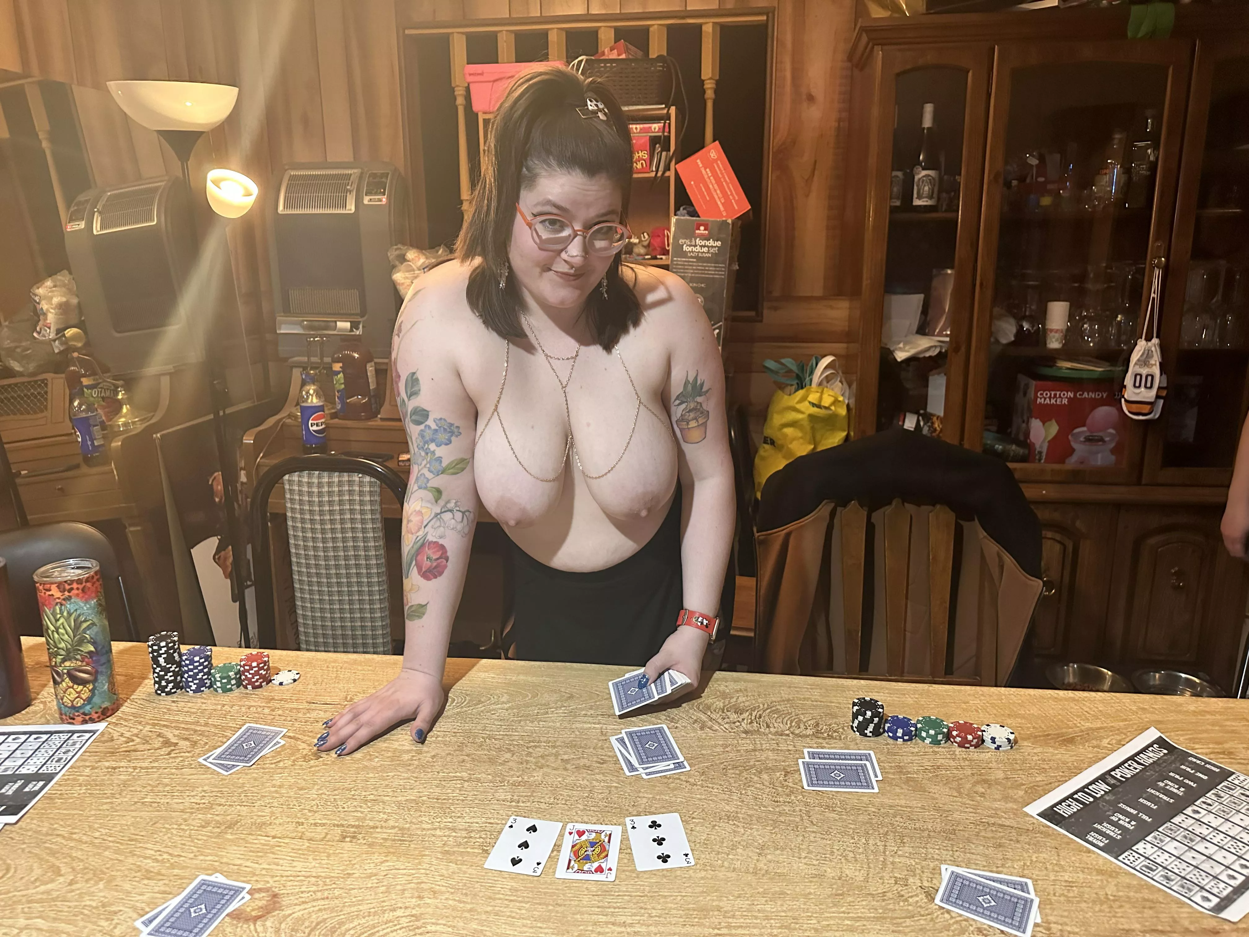 Got a request to be a topless dealer, of course I said yes.