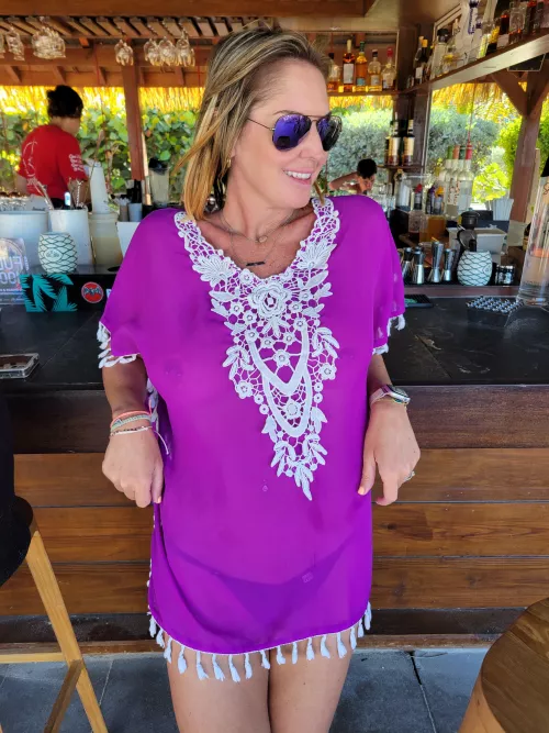 If I'm wearing anything, it's see thru. 