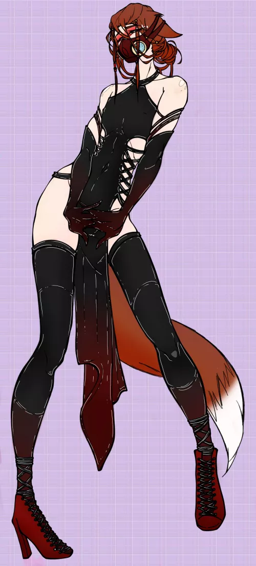 My boi modelling (art and character by me - AkKik!)