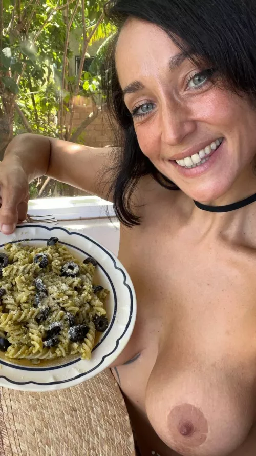 pasta or my boob?