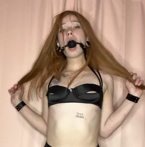 Gagged but still I can deafen you with my moans