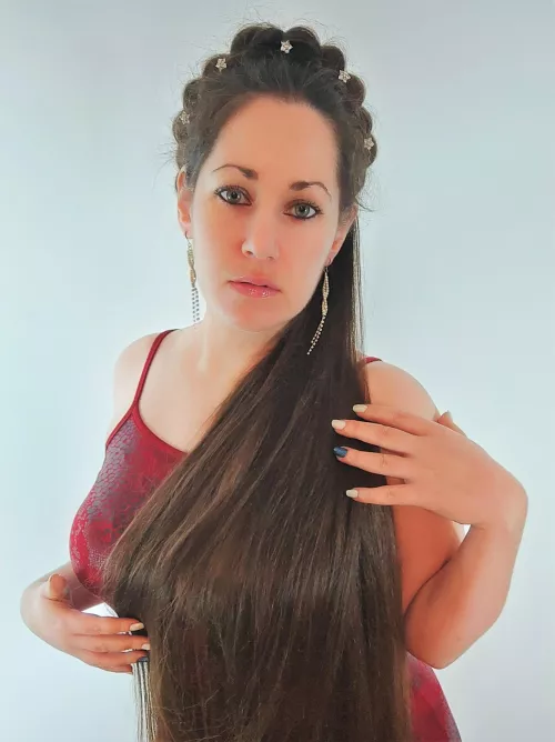 Hairstyle princess with braid crown