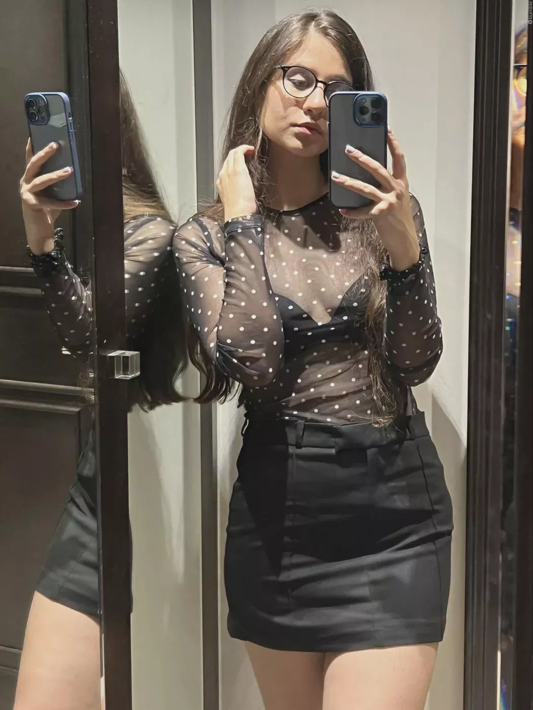 I think her shirt is thick enough