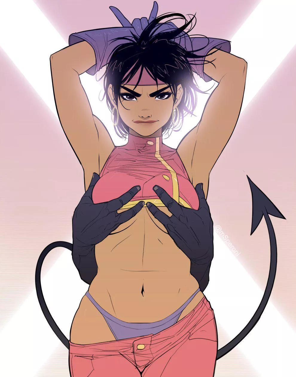Jubilee with Nightcrawler (Dreadful Exmile) [Marvel, X-Men]