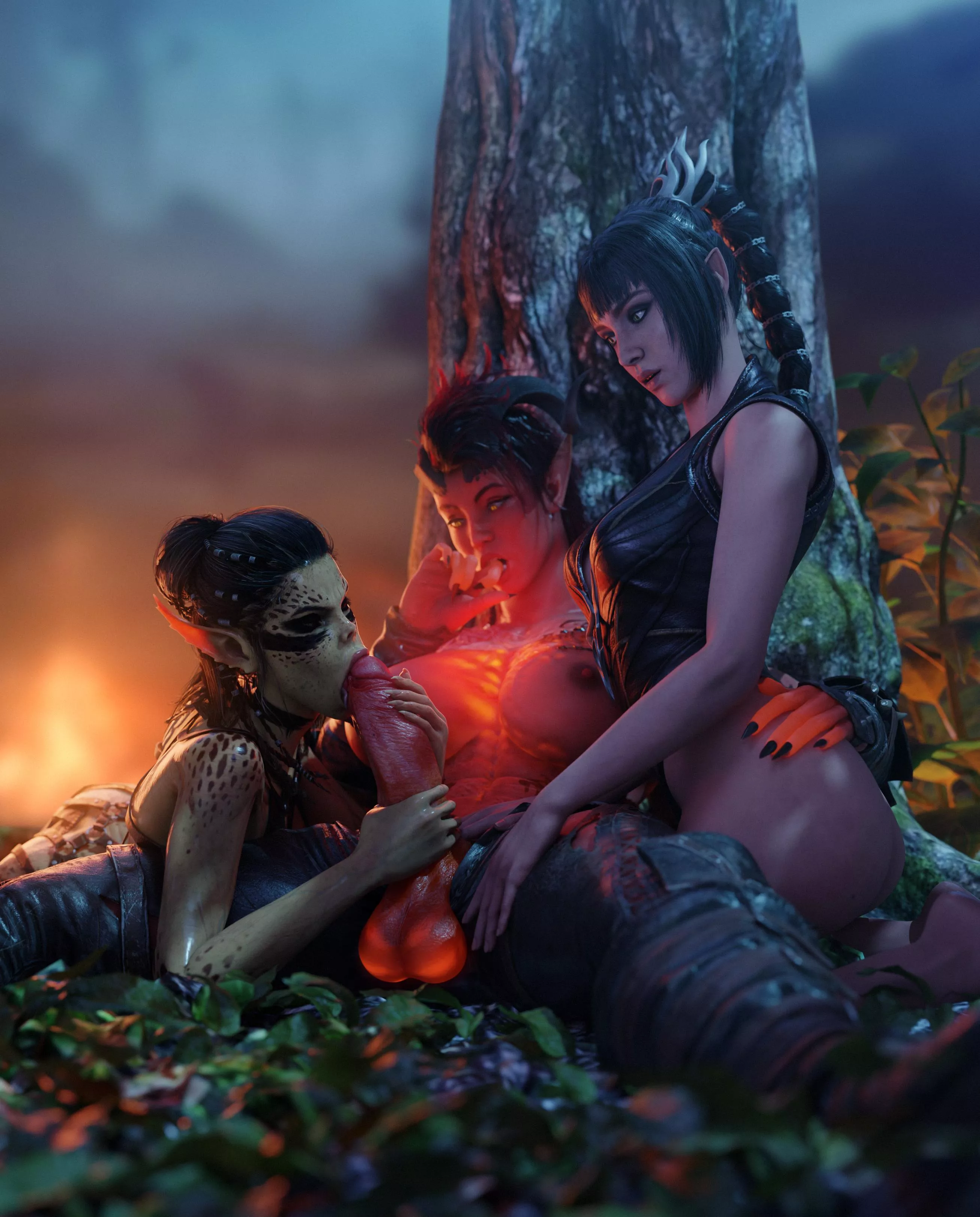 Karlach, Lae'zel, and Shadowheart - 