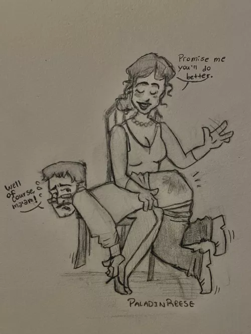 Principal spanks teacher for arriving late, what do you think? (Drawing)