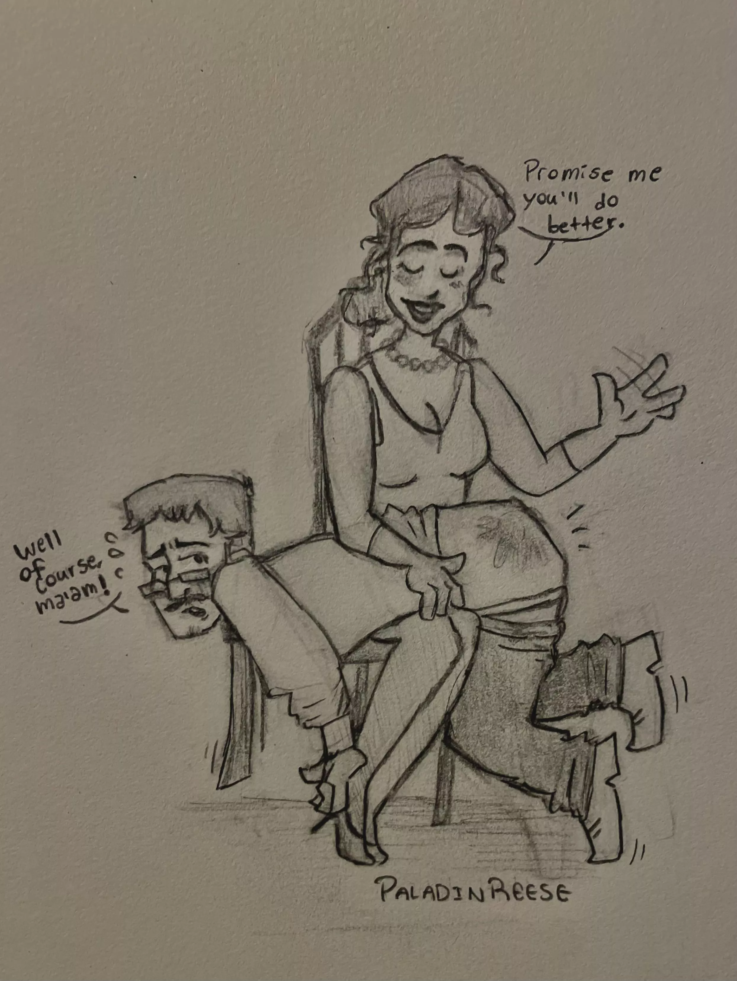 Principal spanks teacher for arriving late, what do you think? (Drawing)