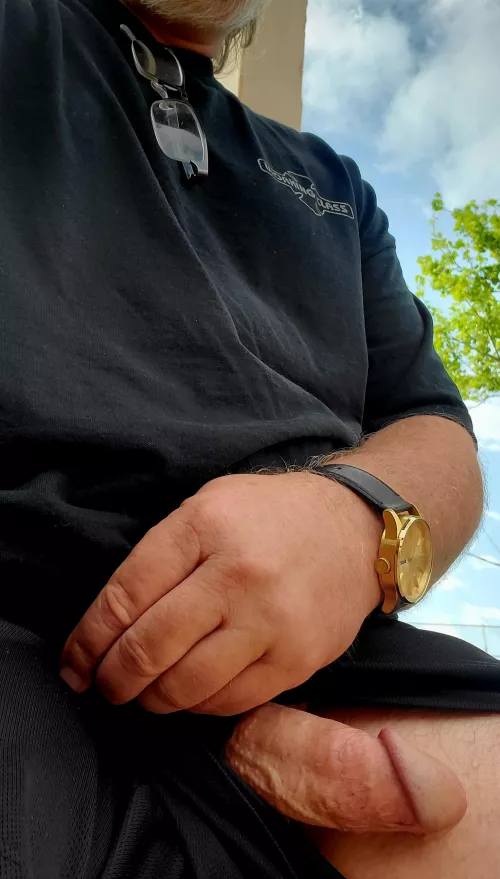 So happy to be in shorts 