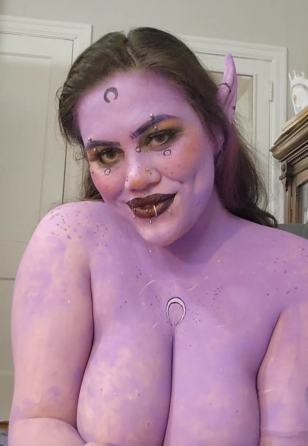 Big titty teifling tries to  persuade you.... to disrobe 💗