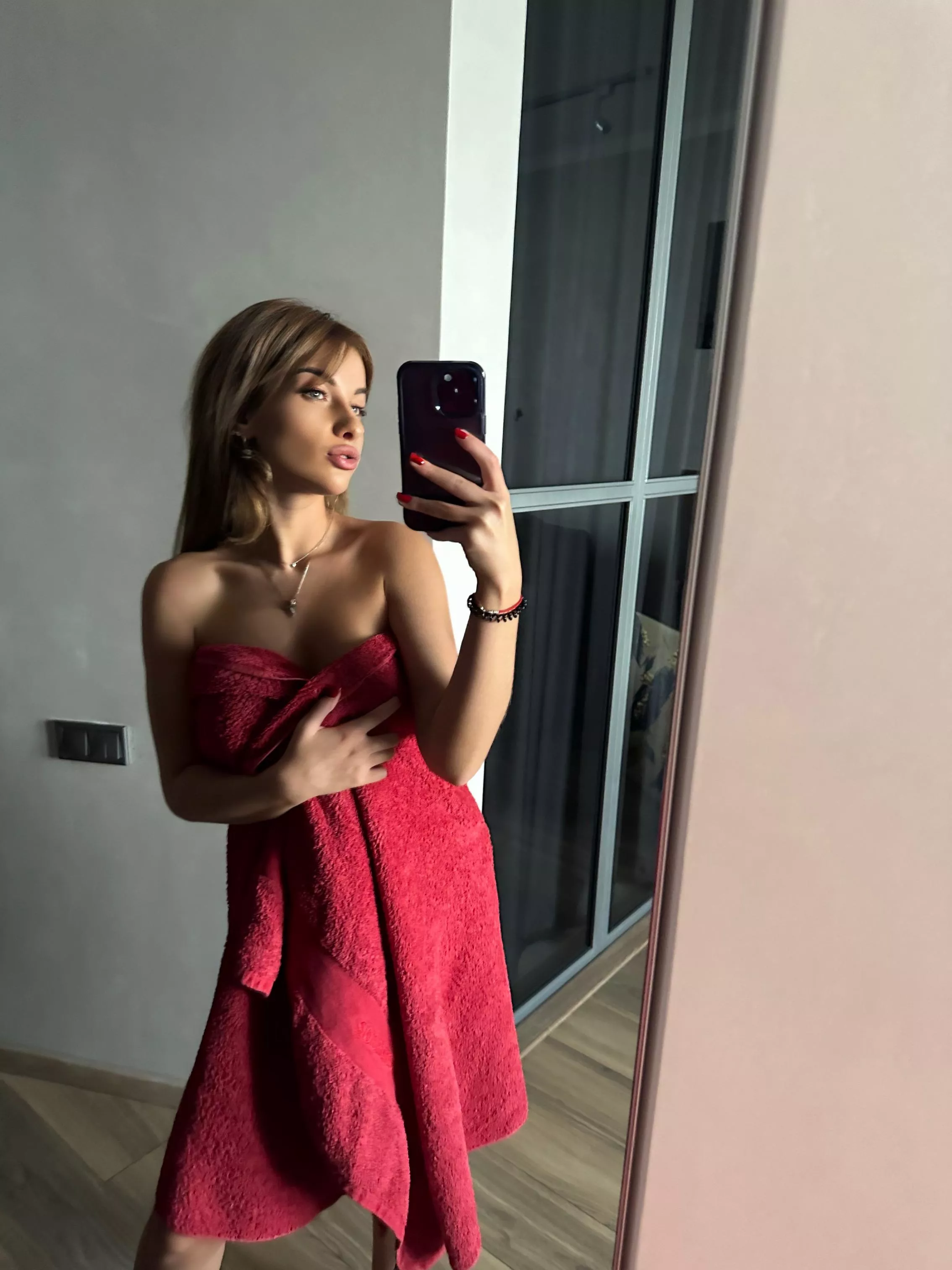 You'd be scared if I let go of the towel.