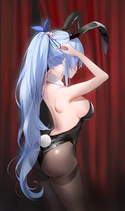 Bunny tying her Hair 